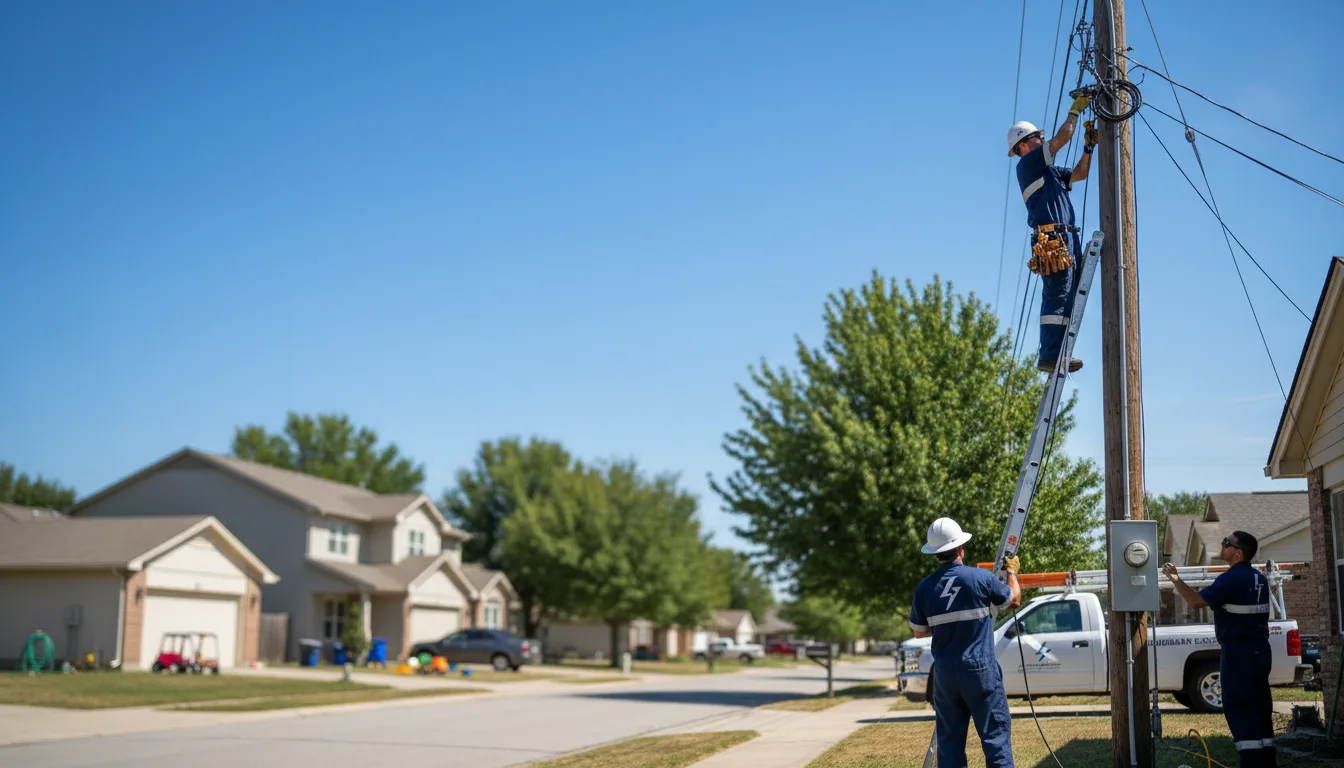 Residential electrician providing installation services in Freedom, PA